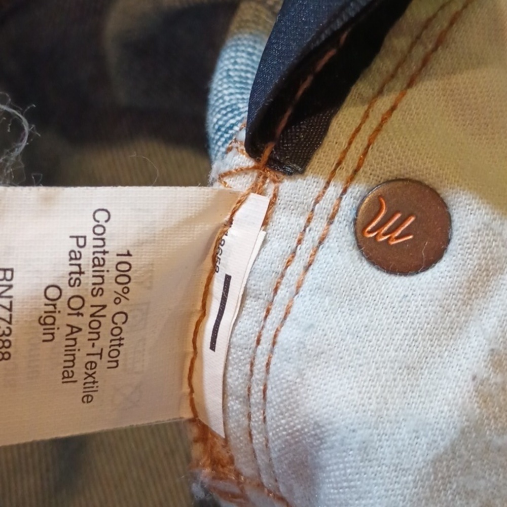 Madewell Two Tone Blue Retro Crop Bootcut Jeans A20 - Picture 8 of 8